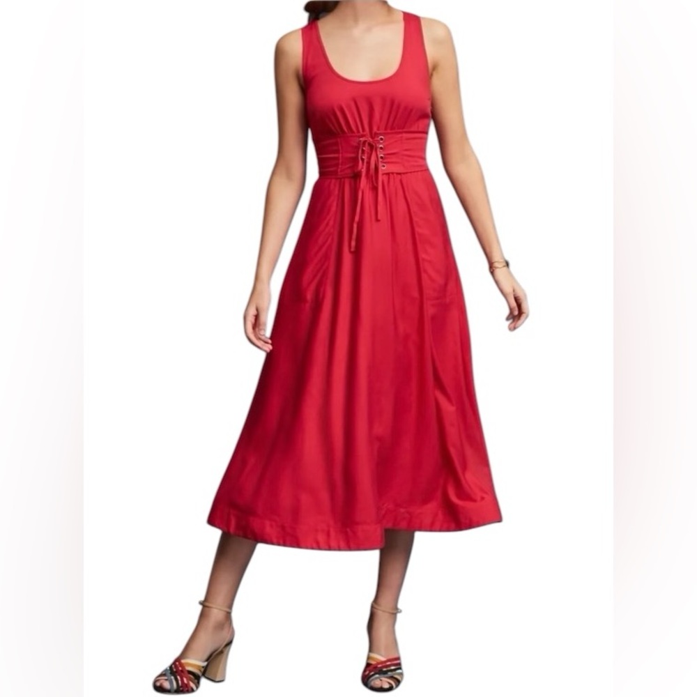 NWT PLENTY BY TRACY REESE FOR ANTHROPOLOGIE CORSET MIDI DRESS
SIZE 2